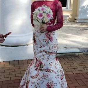 floral prom gown